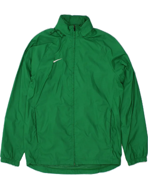 NIKE Mens Rain Jacket UK 38 Medium Green