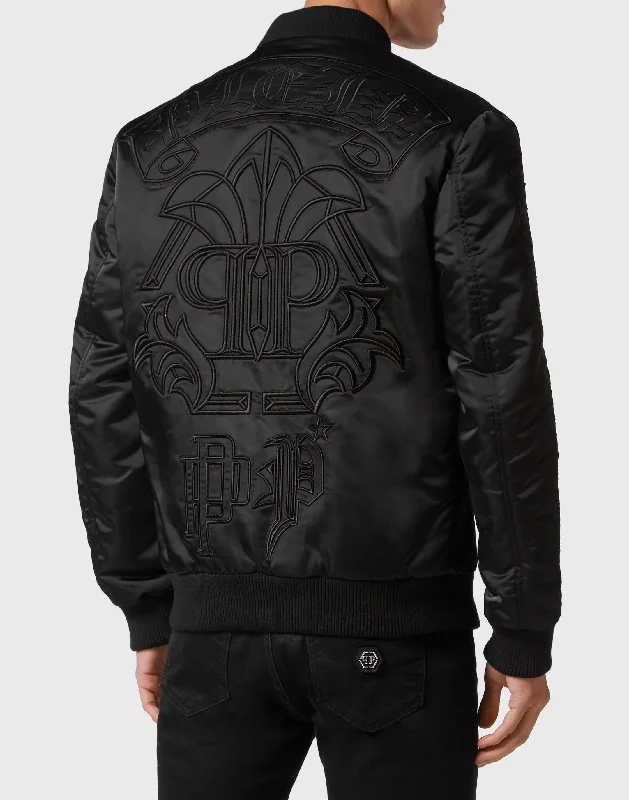 Satin Bomber Gothic Banner