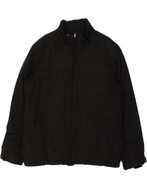 SLAM Mens Windbreaker Jacket UK 42 XL Black Nylon