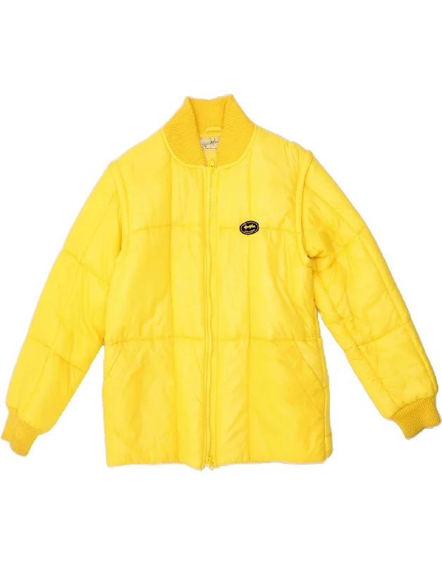 SPITFIRE Mens Padded Jacket UK 36 Small Yellow Nylon