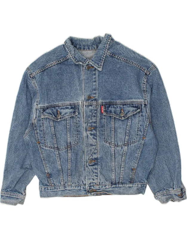 VINTAGE Mens Denim Jacket UK 34 XS Blue