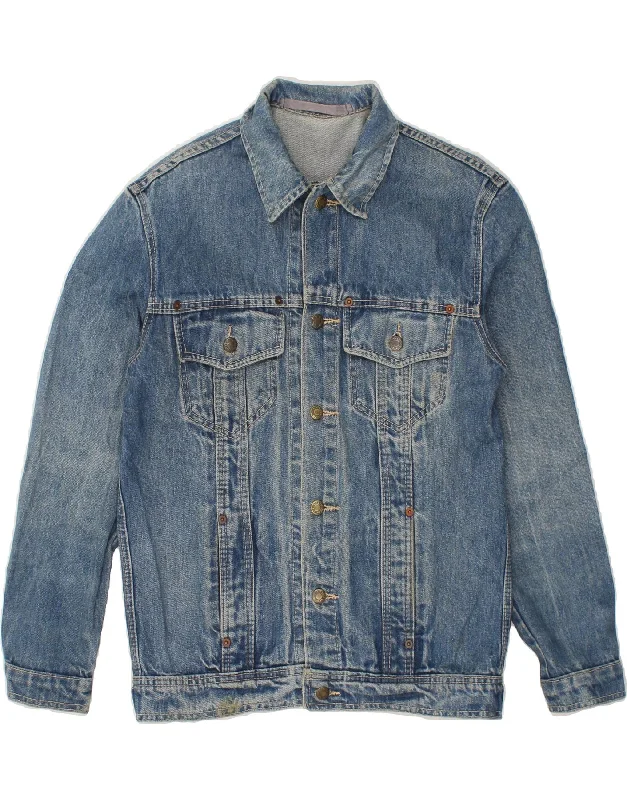 VINTAGE Mens Denim Jacket UK 38 Medium Blue