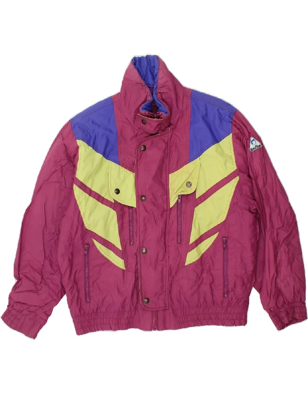 VINTAGE Mens Windbreaker Jacket IT 48 Medium Pink Colourblock Polyester