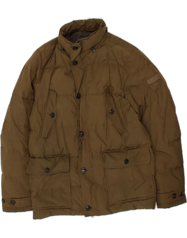 WOOLRICH Mens Padded Jacket EU 40 Large Khaki Polyester