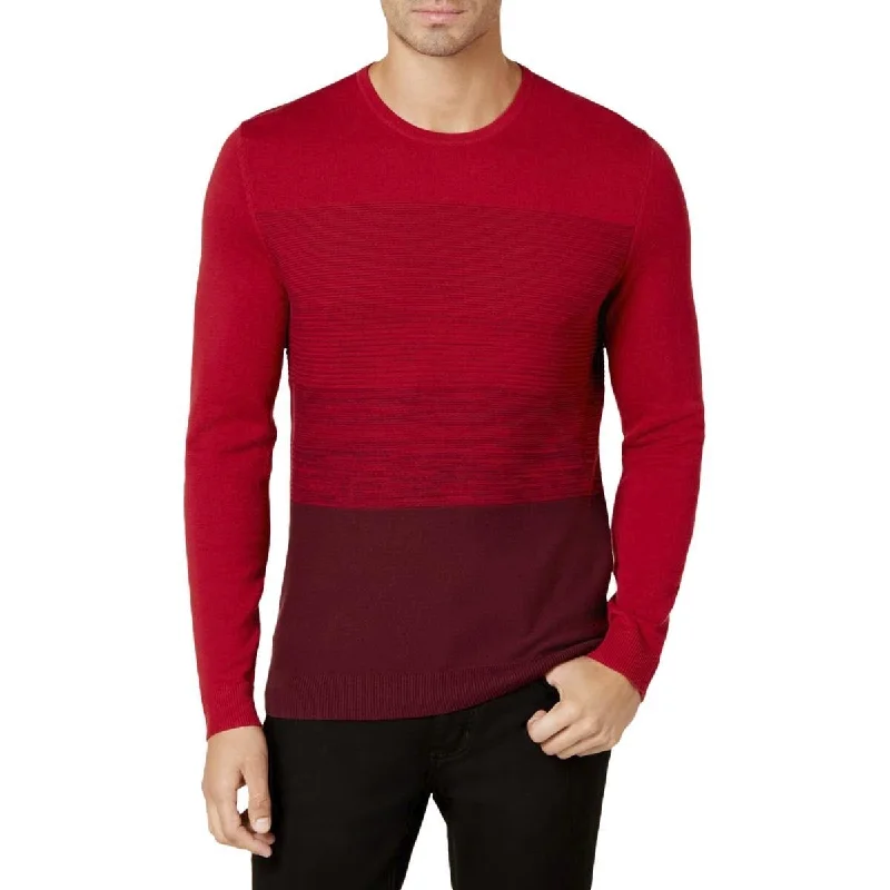 Alfani Men's Colorblocked Sweater Port Size 3-Extra Large - Red - 3XL