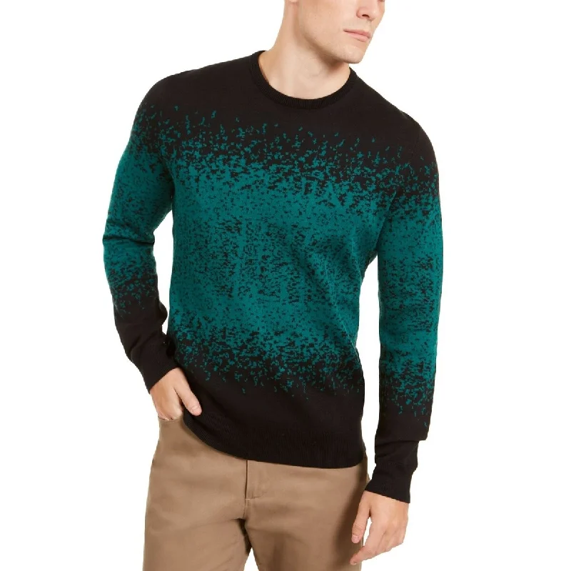 Alfani Men's Ombre Rib Crewneck Sweater Cape Verde Size 2 Extra Large - 2XL