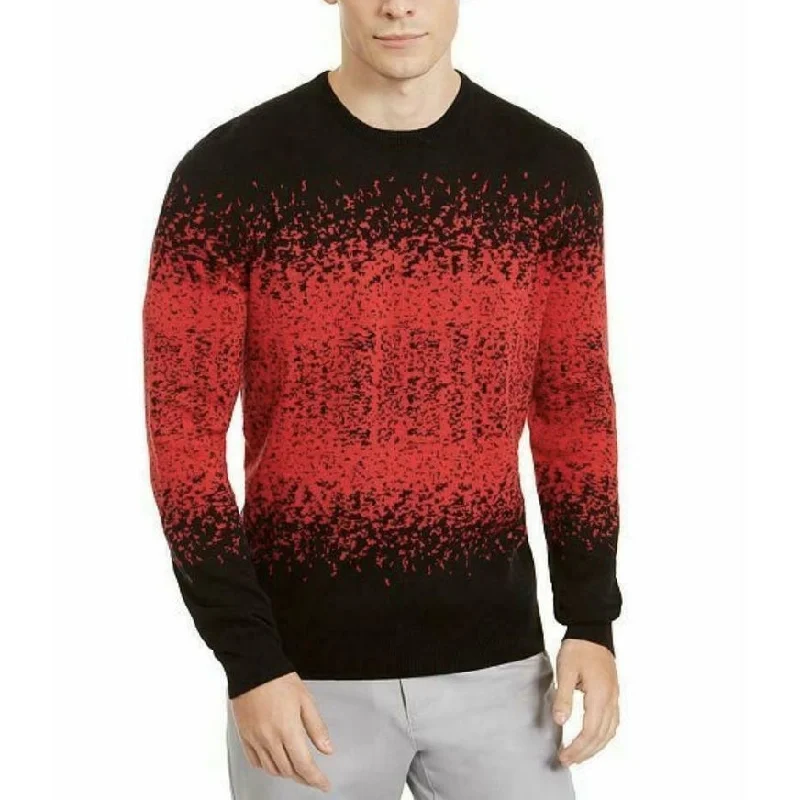 Alfani Men's Ombre Rib Crewneck Sweater Red Size XX-Large