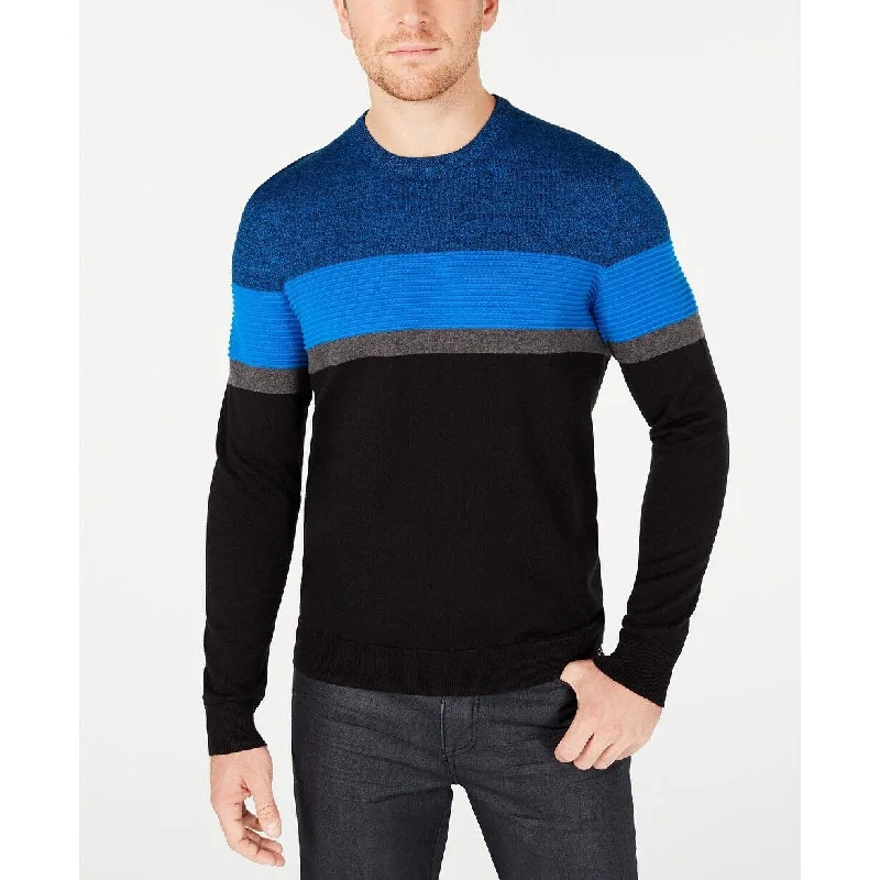 Alfani Men's Ottoman Striped Sweater Blue - Size 2 Extra Large