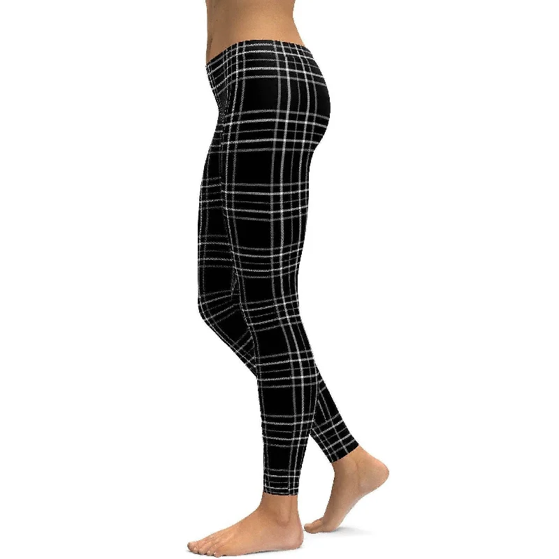 Black & White Tartan Leggings