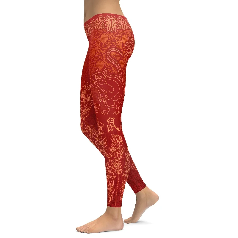 Chinese Zodiac Rat Leggings