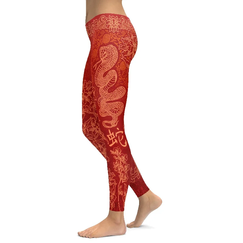 Chinese Zodiac Snake Leggings