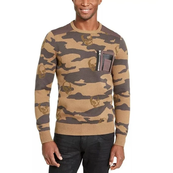 INC International Concepts Men's Alissa Camo Sweater Beige Size XL - X-Large