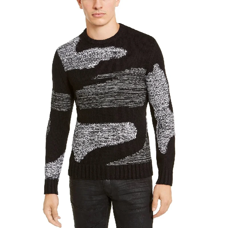 INC International Concepts Men's Allan Patterned Sweater Black Size Small