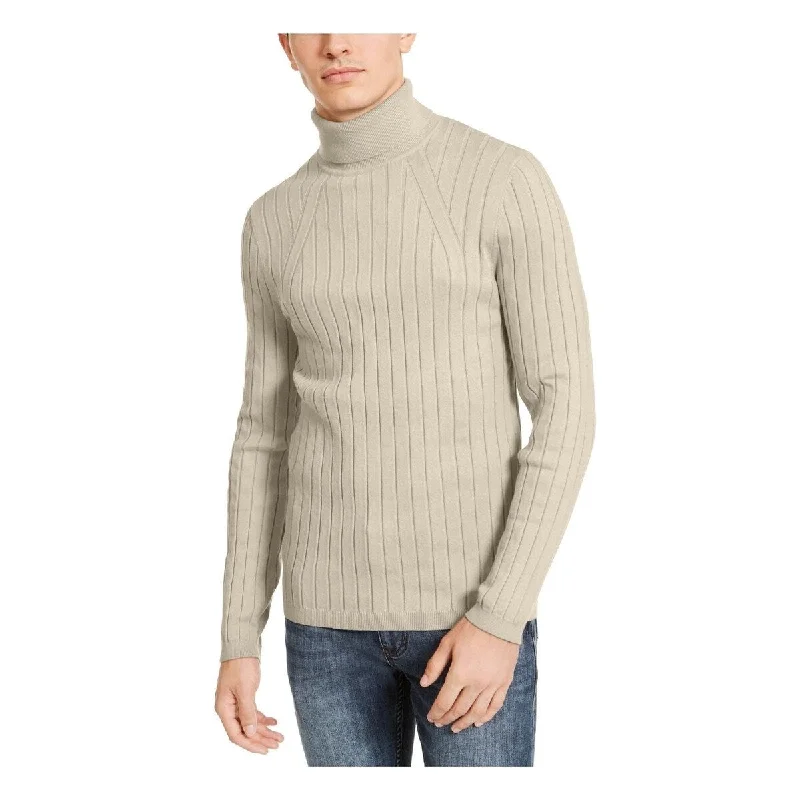 INC International Concepts Men's Elite Turtleneck Sweater Beige Size Large