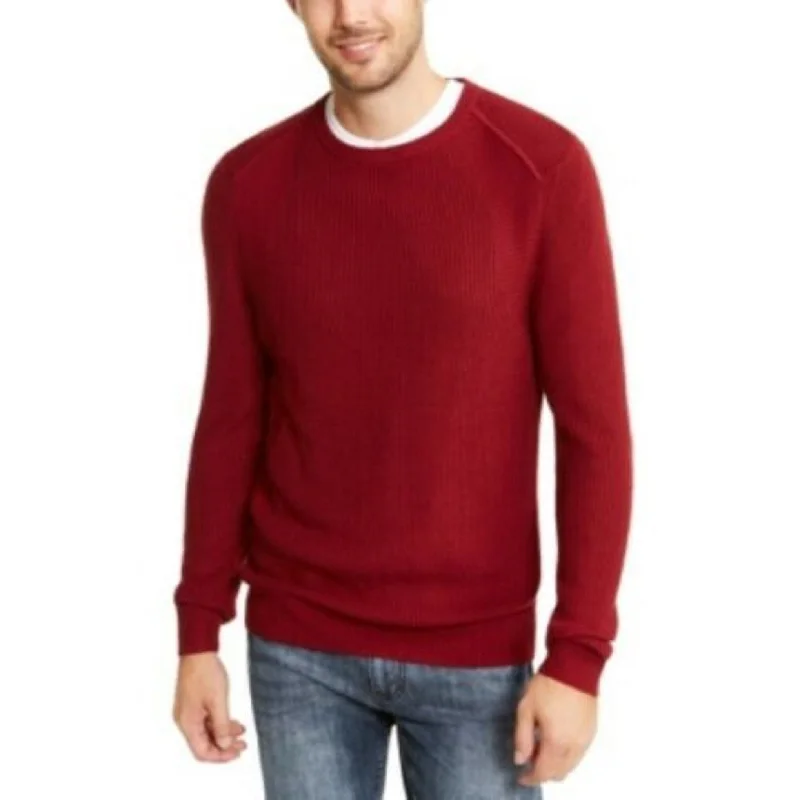 INC International Concepts Men's Textured Knit Sweater Wine Size 2XL - XX-Large