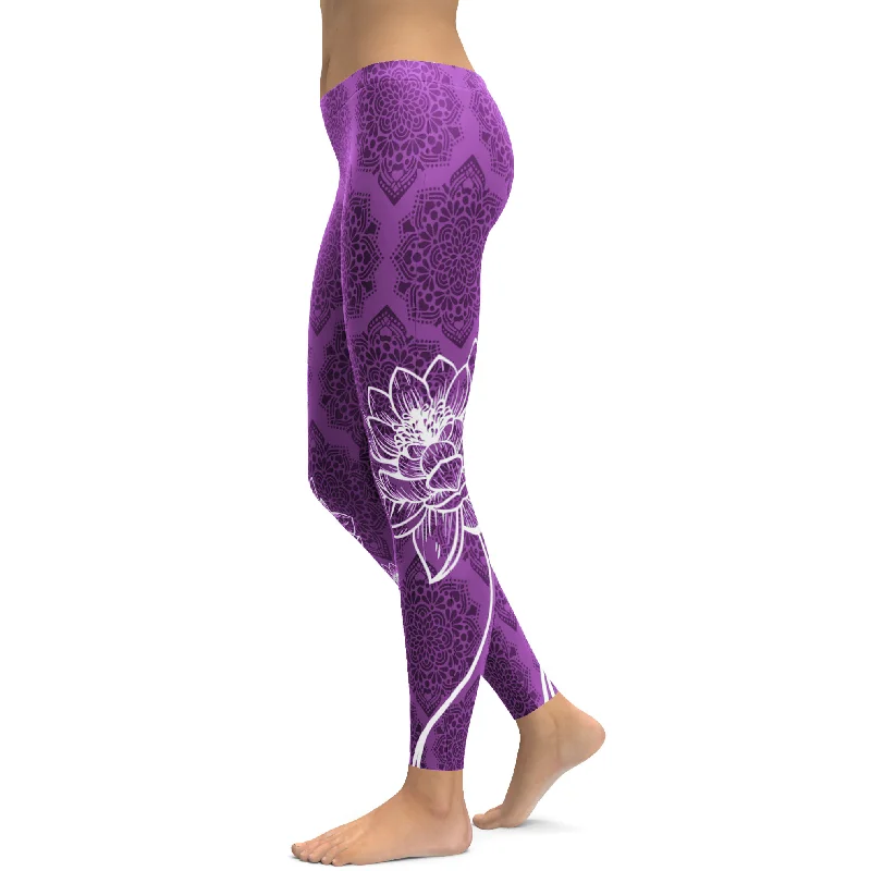 Lavender Lotus Leggings