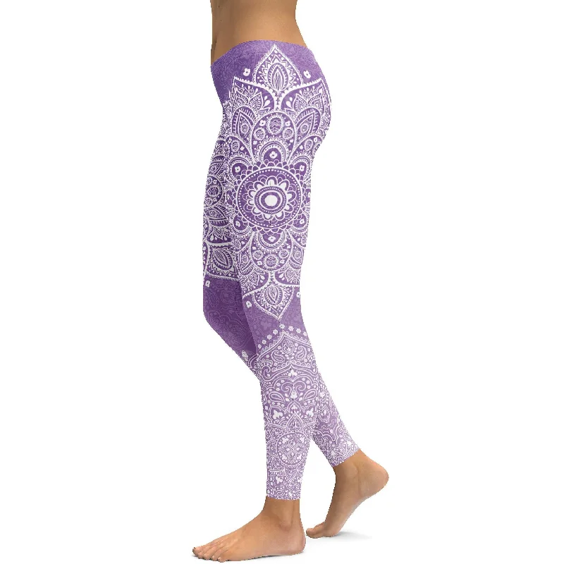 Lavender Mandala Leggings