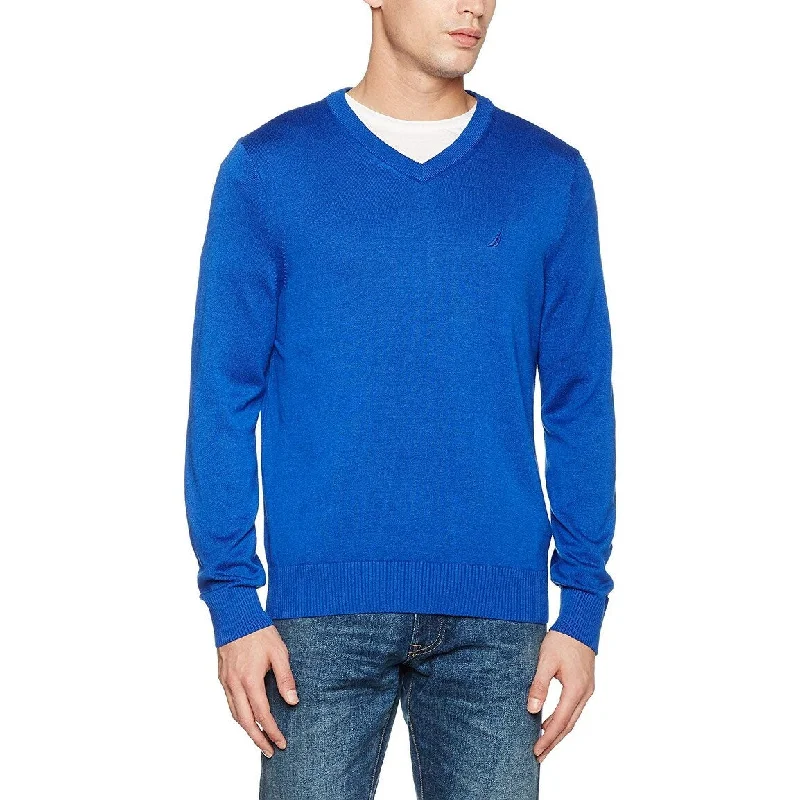 Nautica Men's V-Neck Sweater Estate Blue Size 3-Extra Large - 3Xl