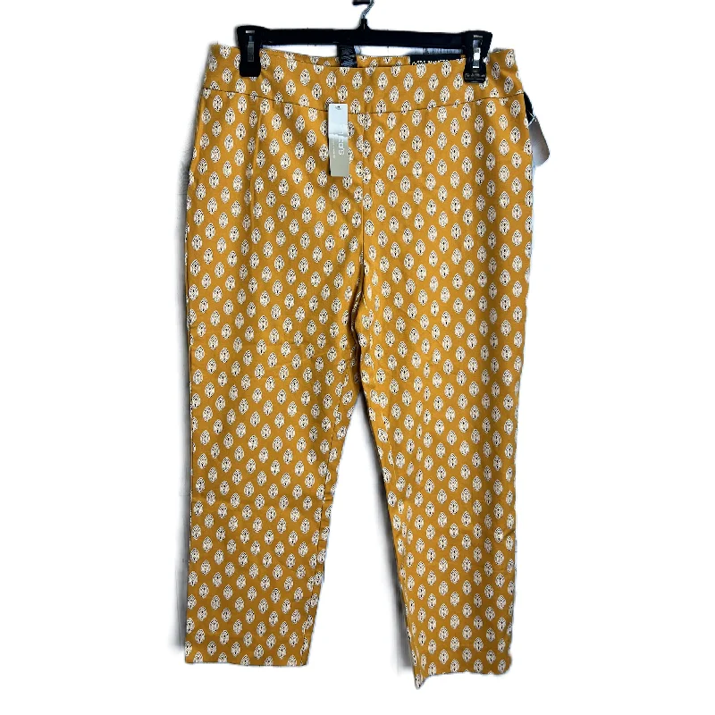 Pants Leggings By Chicos In Yellow, Size: L