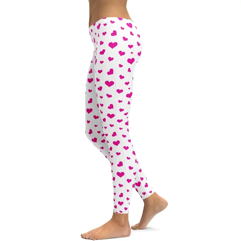 Pink Hearts Leggings