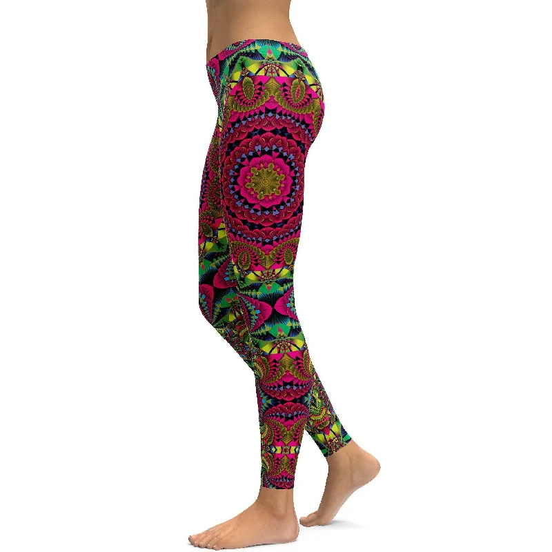 Pink Kaleidoscope Leggings