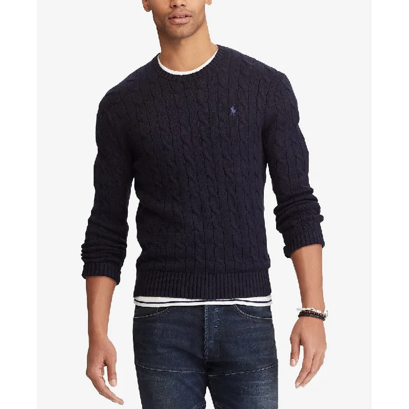 Polo Ralph Lauren Men's Cable-Knit Sweater Hunter Navy Size Extra Large - Blue - XL