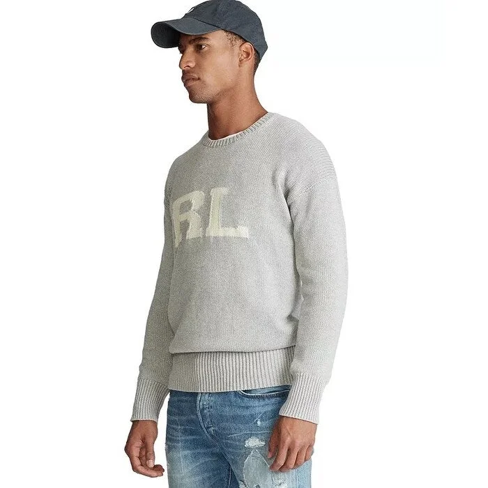 Polo Ralph Lauren Men's Rl Cotton Sweater Gray Size X-Small