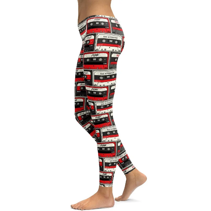 Retro Cassette Tapes Leggings