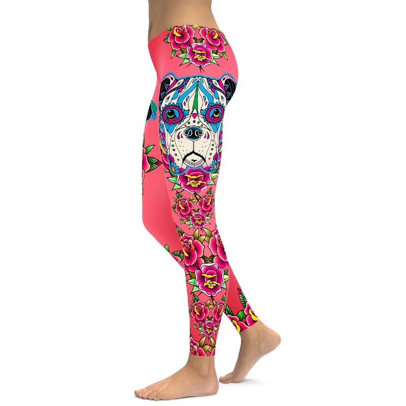 Sugar Skull Boxer Leggings