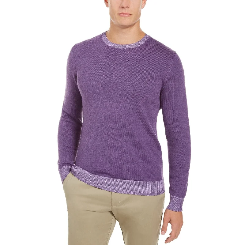 Tasso Elba Men's Crew Neck Sweater Purple Size 2 Extra Large