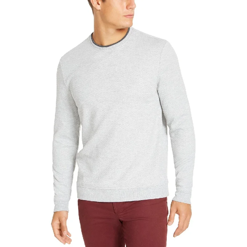 Tasso Elba Men's Crossover Sweater Gray Size XX-Large