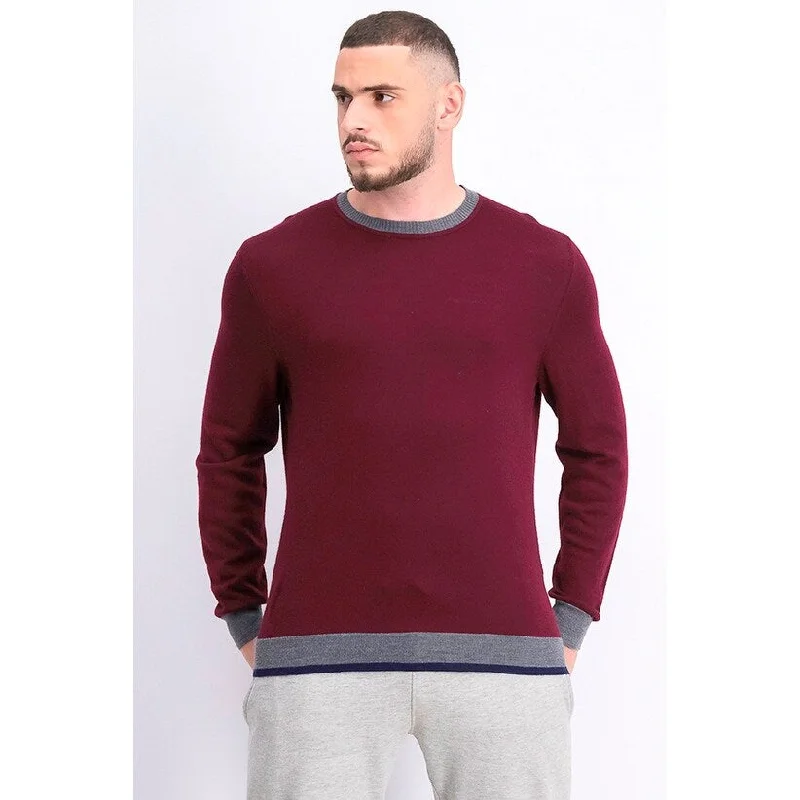 Tasso Elba Men's Merino Wool Blend Sweater Wine Size Extra Large - X-Large