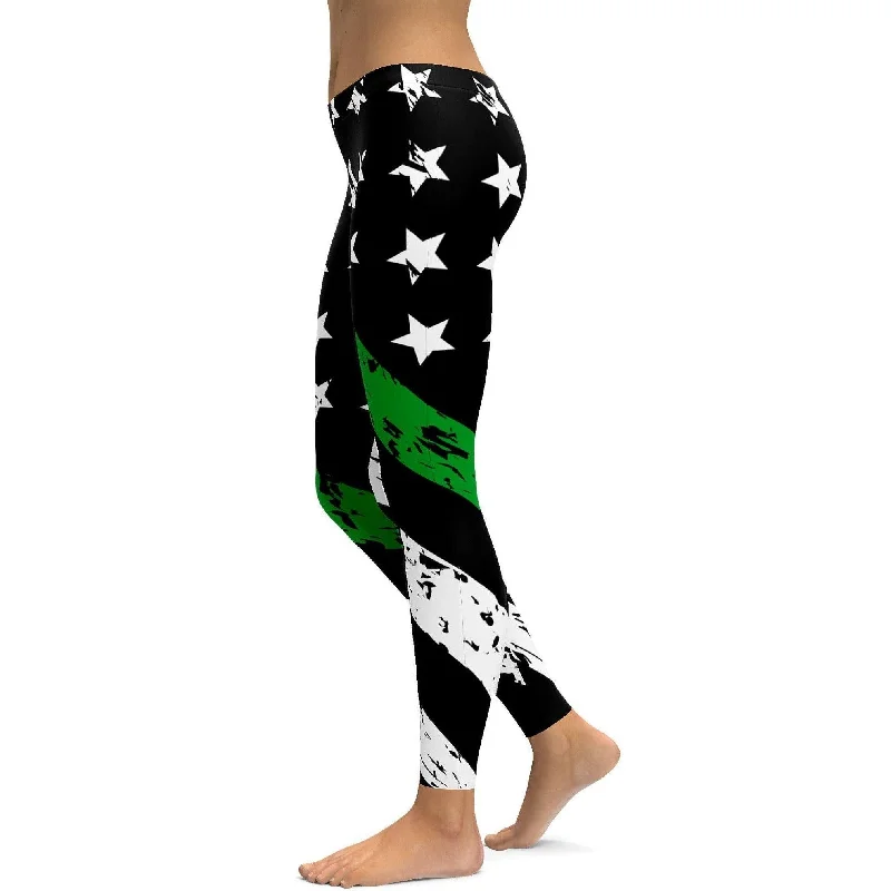 Thin Green Line Leggings