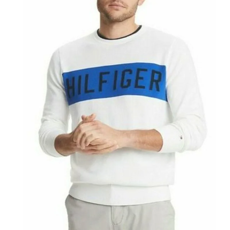 Tommy Hilfiger Men's Paul Logo Sweater White Size Medium