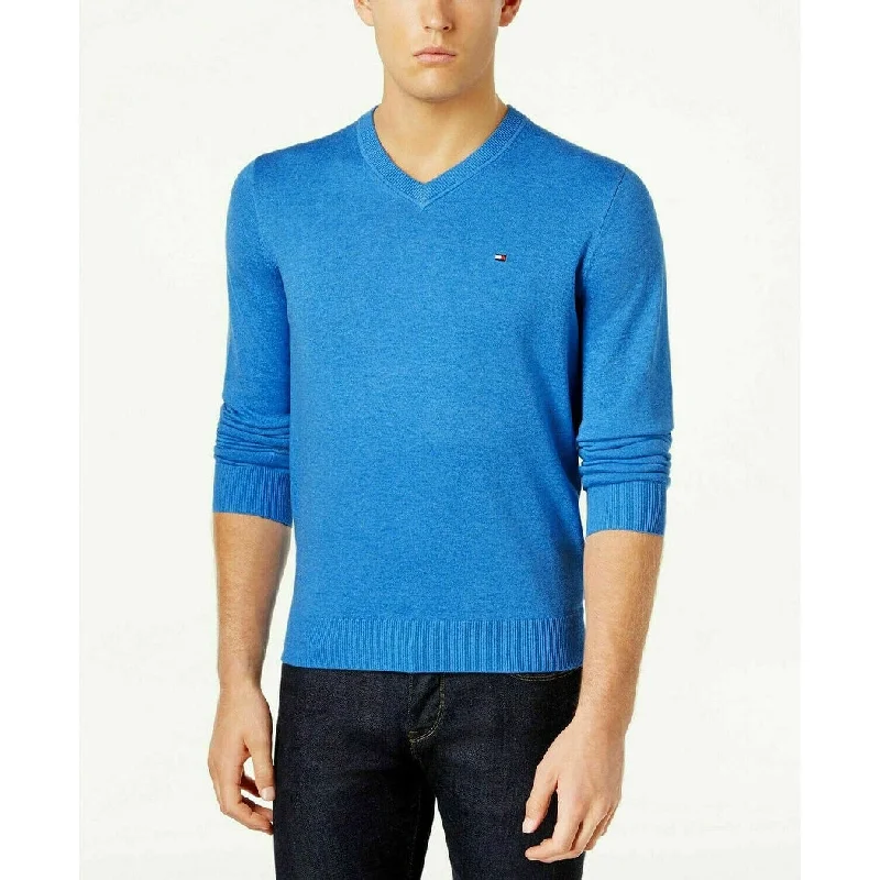 Tommy Hilfiger Men's Signature Regular-Fit Sweater Med Blue Size 3XL - XXX-Large