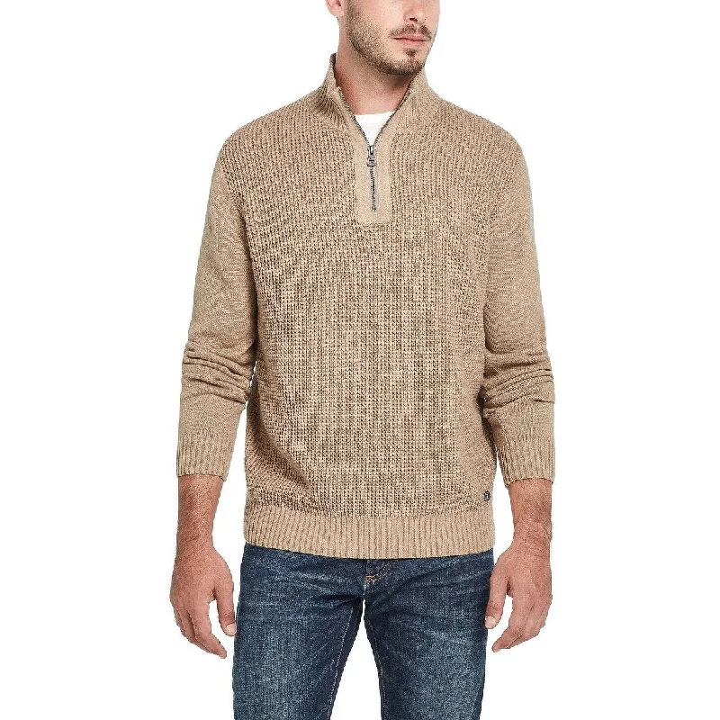 Weatherproof Vintage Men's Soft Touch Quarter-Zip Sweater Sand Size X-Large