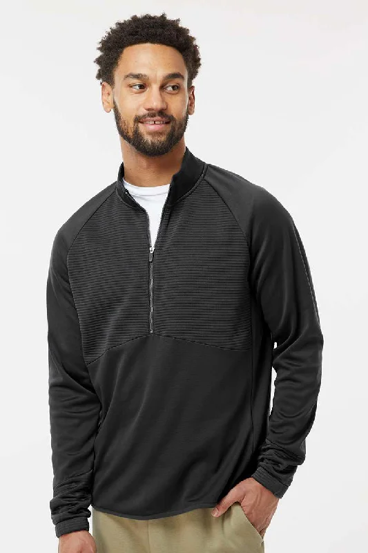 Adidas Mens 1/4 Zip Sweatshirt - Black