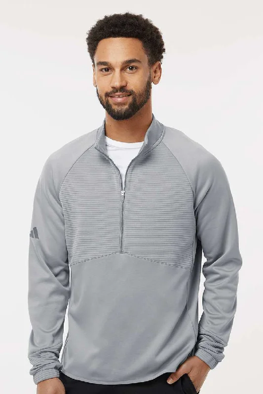 Adidas Mens 1/4 Zip Sweatshirt - Grey