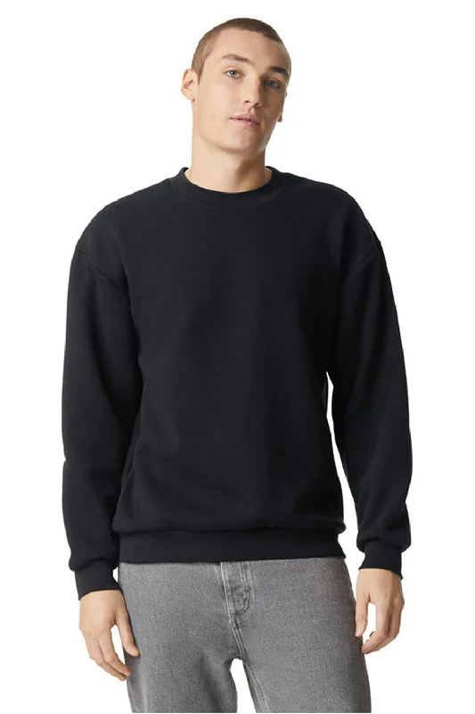 American Apparel Mens ReFlex Fleece Crewneck Sweatshirt - Black