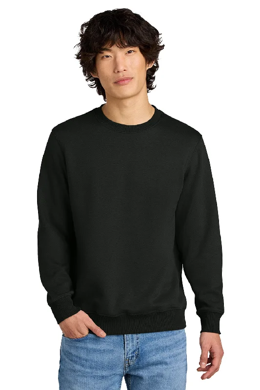 District Mens Perfect Weight Fleece Crewneck Sweatshirt - Jet Black - New