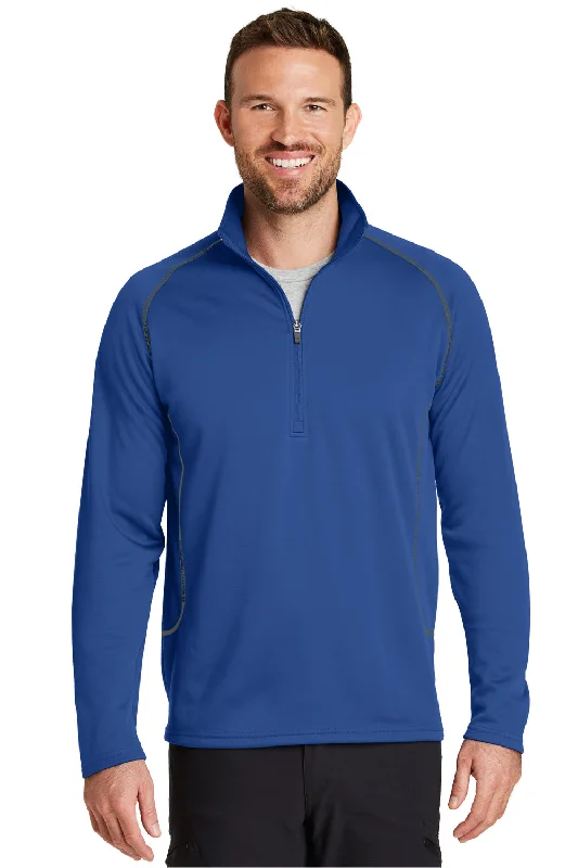 Eddie Bauer Mens Smooth Fleece 1/4 Zip Sweatshirt - Cobalt Blue