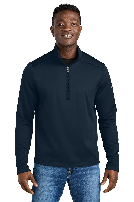 Eddie Bauer Mens Smooth Fleece 1/4 Zip Sweatshirt - River Navy Blue - New