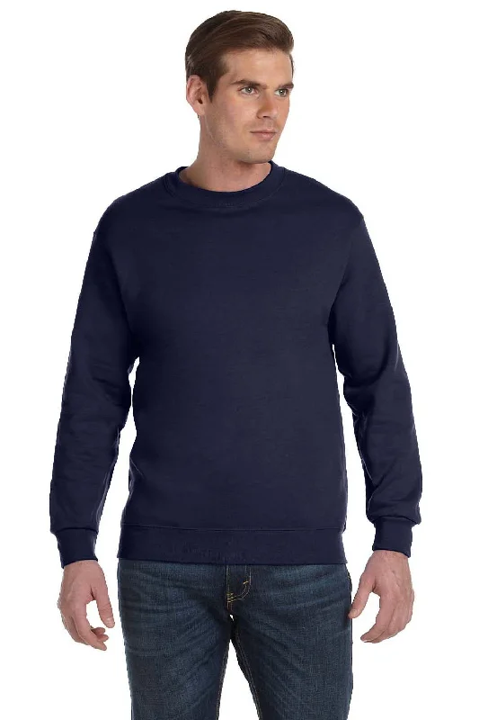 Gildan Mens DryBlend Moisture Wicking Fleece Crewneck Sweatshirt - Navy Blue