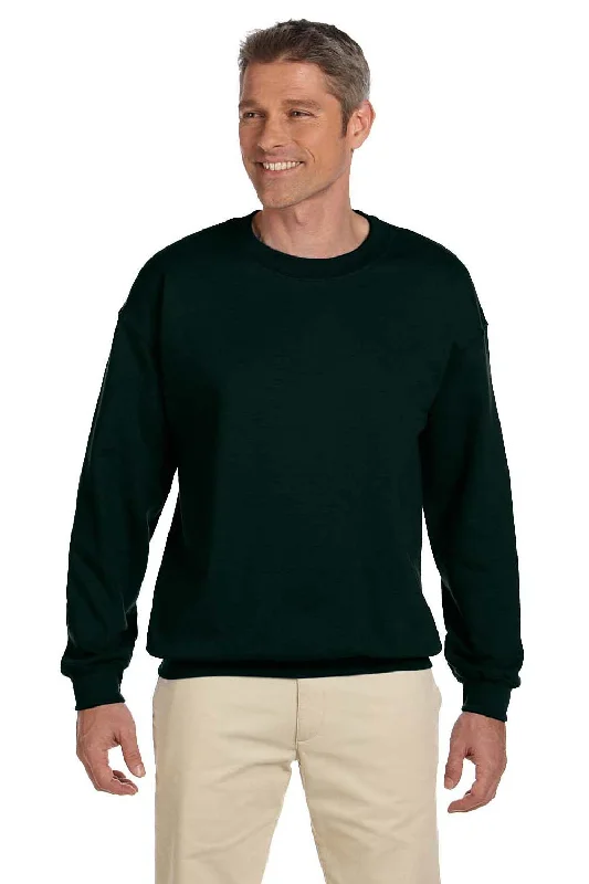 Gildan Mens Pill Resistant Fleece Crewneck Sweatshirt - Forest Green