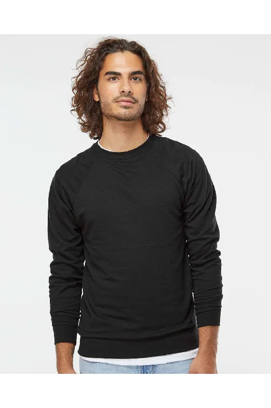 Independent Trading Co. Mens Icon Loopback Terry Crewneck Sweatshirt - Black