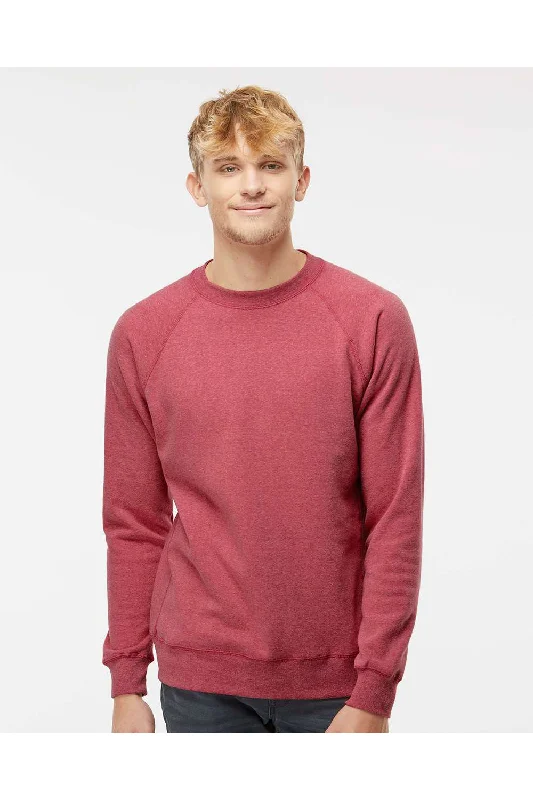 Independent Trading Co. Mens Special Blend Crewneck Raglan Sweatshirt - Crimson Red