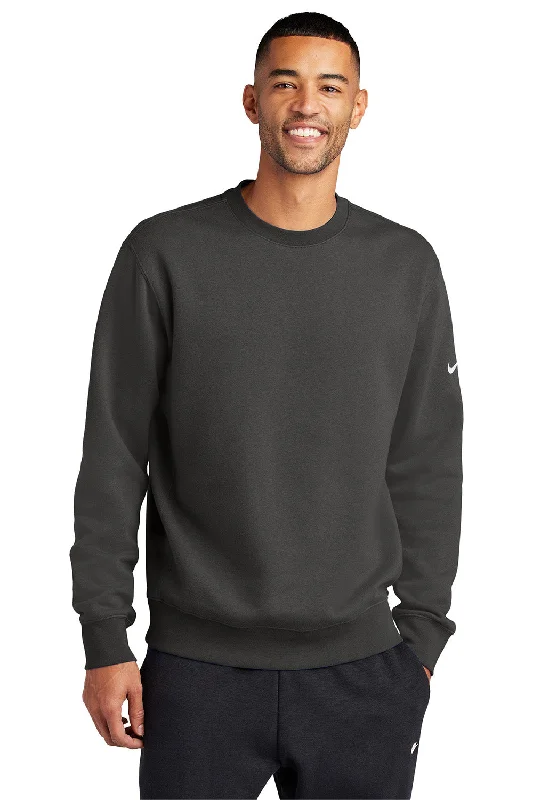 Nike Mens Club Fleece Crewneck Sweatshirt - Anthracite Grey - New