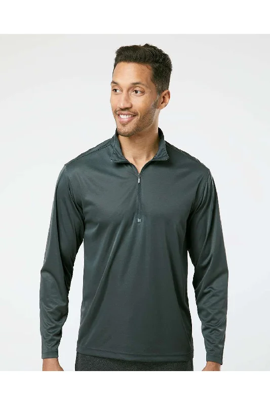 Paragon Mens Malibu Performance Moisture Wicking 1/4 Zip Sweatshirt - Carbon Grey